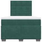 vidaXL Sommier à lattes de lit avec matelas vert foncé 120x190 cm