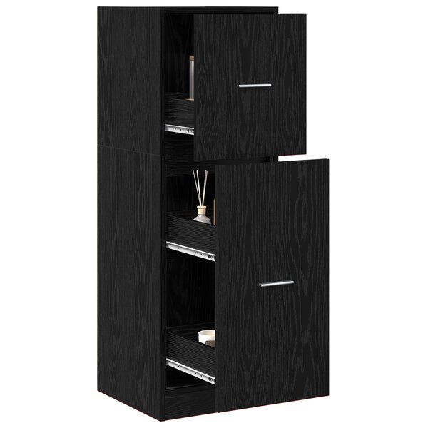 vidaXL Cabinet de pharmacien Chêne noir 40x41x118 cm Bois reconstitué
