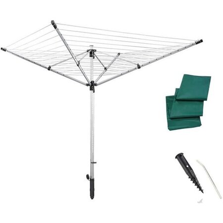 Leifheit 85282 Séchoir jardin parapluie LinoLift 600 QuickStart