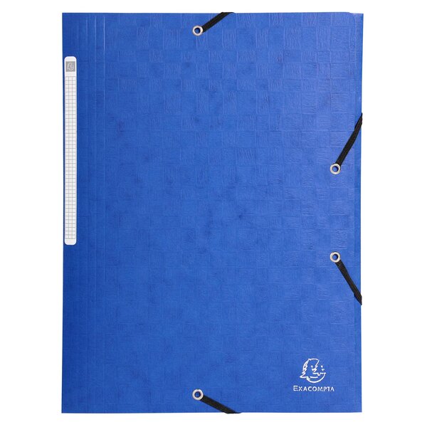 Chemises À Élastiques Carte Lustrée 3 Rabats Monobloc - Couleurs Assorties - X 50 - Exacompta