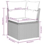 vidaXL Salon de jardin avec coussins 10 Pièces gris clair résine tressée