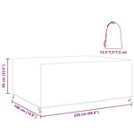 vidaXL Housse pour mobilier d'extérieur Noir 220 x 190 x 85 cm 420D