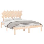 vidaXL Cadre de lit sans matelas 140x200 cm bois massif