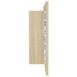 vidaXL Armoire à miroir à LED de bain Chêne sonoma 100x12x45 Acrylique
