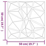 vidaXL Panneaux muraux 24 Pièces gris béton 50x50 cm XPS 6 m² losange