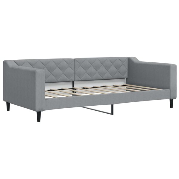 vidaXL Lit de repos gris clair 90x190 cm tissu