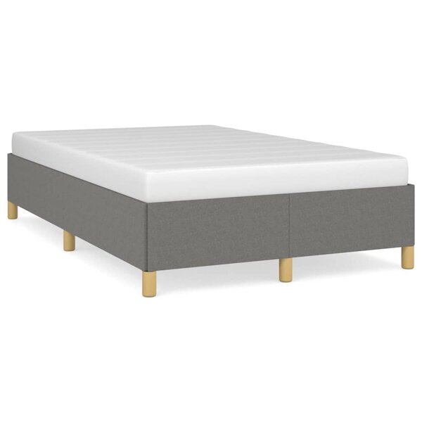 vidaXL Cadre de lit sans matelas gris foncé 120x200 cm tissu
