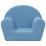 vidaXL Canapé pour enfants bleu peluche douce