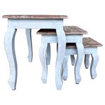 vidaXL Ensemble de tables gigognes 3 Pièces bois d'acajou massif