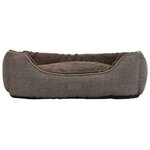 Panier corbeille Samuel 50 x 40 x 15 cm - Argent et gris pour chien