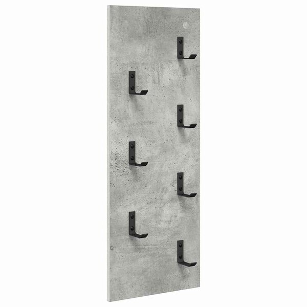 vidaXL Porte-manteau mural Montage mural Gris béton 30 x 1 5 x 80 cm