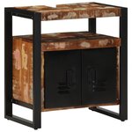 vidaXL Ensemble de mobilier de salle de bain avec étagère avec stockage avec porte 3 Pièces