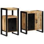 vidaXL Ensemble de mobilier de salle de bain avec étagère 2 Pièces