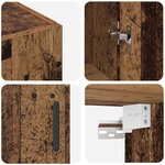 vidaXL Armoires Murailles 2 Pièces Bois ancien 69 5 x 34 x 90 cm