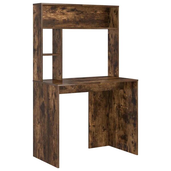 vidaXL Bureau Chêne fumé 91 x 50 x 149 cm Bois d'ingénierie