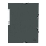 Chemise À Élastiques 3 Rabats Carte Lustrée 355g/m2 - Gris - X 50 - Exacompta