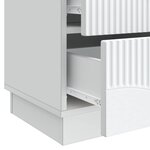 vidaXL Cabinet de chevet Blanc 43 x 34 5 x 44 5 cm Bois d'ingénierie