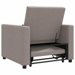 vidaXL Canapé Lit Simple Taupe 90 x 165 x 87 cm tissu