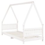 vidaXL Cadre de lit pour enfants blanc 80x200 cm bois de pin massif