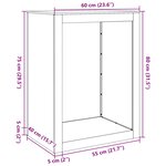 vidaXL Portant de bois de chauffage blanc 60x40x80 cm acier