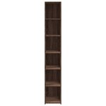 vidaXL Buffet haut chêne marron 30x41x185 cm bois d'ingénierie