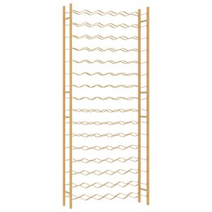 vidaXL Casier à bouteilles pour 96 bouteilles Doré Métal