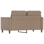 vidaXL Canapé à 2 places Cappuccino 120 cm Similicuir