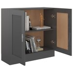 Vidaxl bibliothèque gris brillant 82 5x30 5x80 cm aggloméré