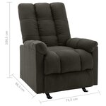 vidaXL Fauteuil inclinable Taupe Tissu