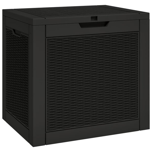 vidaXL Boîte de stockage de jardin noir 55 5x43x53 cm polypropylène