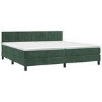 vidaXL Sommier à lattes de lit avec matelas LED Vert foncé 200x200 cm
