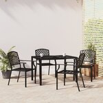 vidaXL Ensemble à manger de jardin 5 Pièces anthracite acier