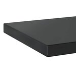 vidaXL Étagères murales 2 Pièces 50x30x3 cm noir acier inoxydable