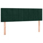 vidaXL Sommier à lattes de lit et matelas Vert foncé 140x190cm Velours