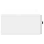 vidaXL Table d'appoint murale Blanc brillant 87 5 x 34 5 x 17 cm