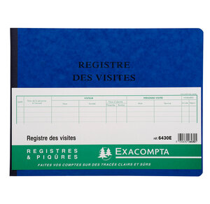 Registre des visites 25x32cm 80 pages EXACOMPTA