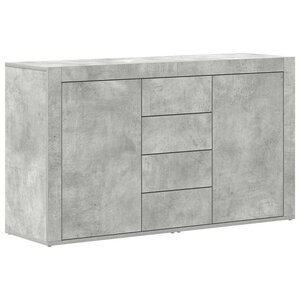 vidaXL Buffet Gris béton 120 x 36 x 69 cm Bois d'ingénierie