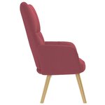 vidaXL Chaise de relaxation Rouge bordeaux Tissu