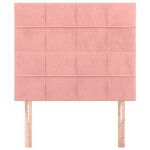 vidaXL Tête de lit Rose 80x5x118/128 cm Velours