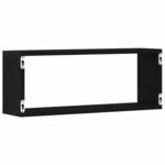 vidaXL Étagères murales avec étagère 2 Pièces Chêne noir 60 x 15 x 23 cm
