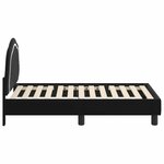 vidaXL Cadre de lit pour tout-petit avec tête de lit Noir 70 x 140 cm