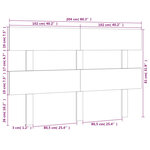 vidaXL Tête de lit 204x3x81 cm Bois massif de pin
