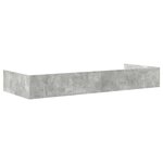 vidaXL Cadre de lit avec rangement avec tiroir Gris béton 90 x 200 cm
