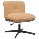 vidaXL Chaise pivotante de bureau beige bouclé comme de la laine tissu