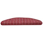 vidaXL Tapis d'escalier auto-adhésifs 15 Pièces Rouge 65 x 21 x 4 cm