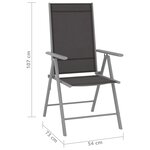 vidaXL Chaises de jardin pliables lot de 6 Textilène Noir
