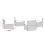 vidaXL Canapés centraux de jardin 4 Pièces Gris 57x57x56 cm Poly rotin