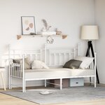 Lit daybed vidaXL avec tiroir blanc 80x200 cm en acier