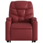 vidaXL Fauteuil inclinable de massage Rouge bordeaux Similicuir