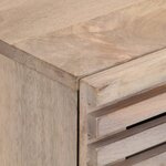 vidaXL Table de chevet 40x34x46 cm bois de manguier massif blanchi